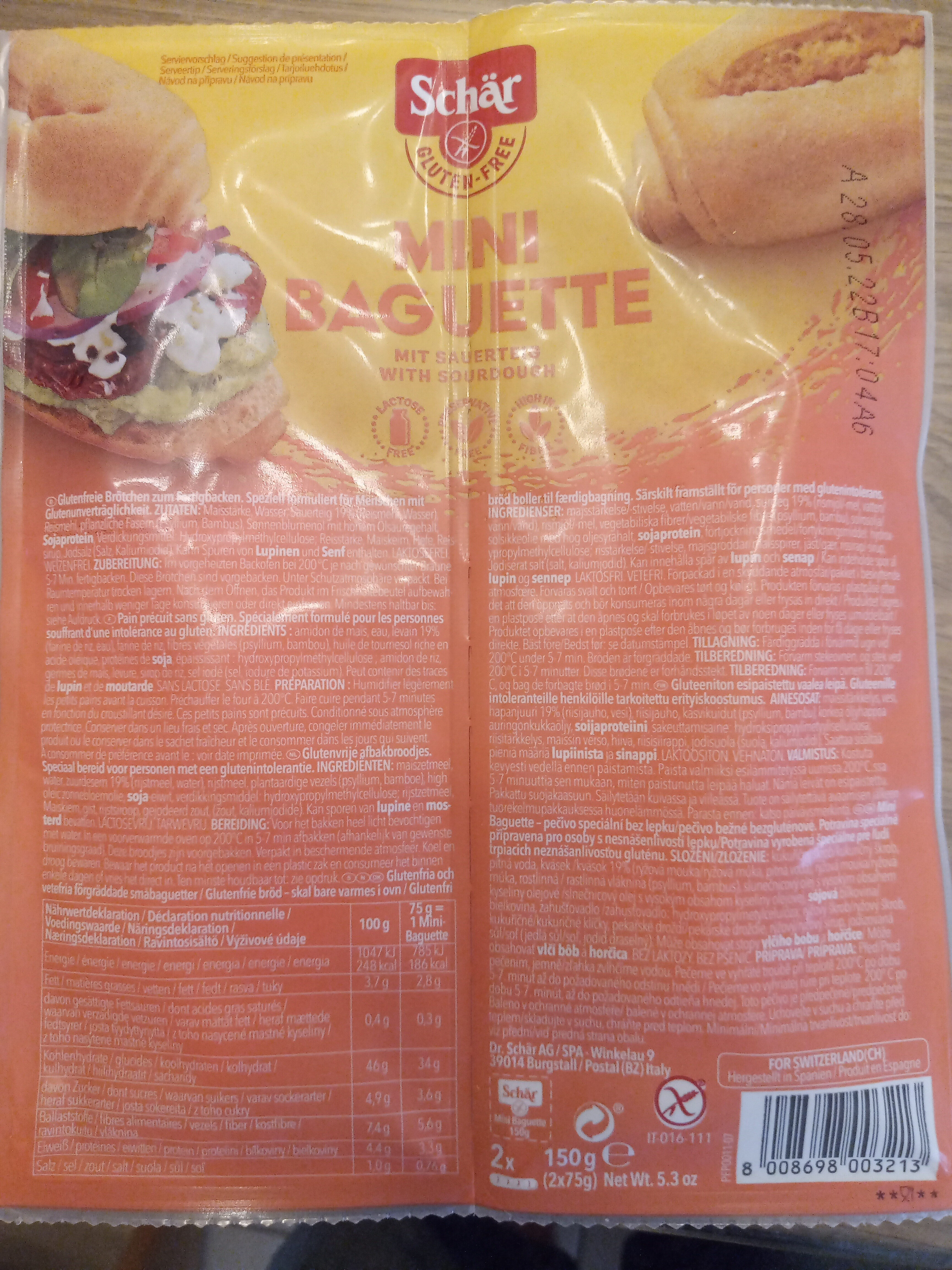 Glutenfree Mini Baguette - Produkt