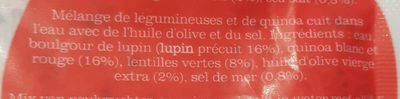 Bulgur mix with lupin, quinoa & lentils - Ingrédients