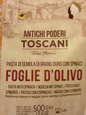 Pasta di Semoula di Grano Duro con Spinaci Foglie d'Olivo - Produit - it