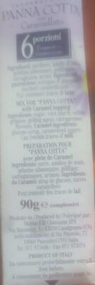 Panna cotta - Ingredients