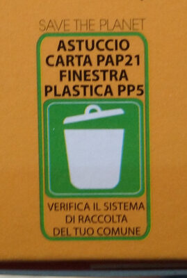Pizzoccheri della Valtellina I.G.P. - Istruzioni per il riciclaggio e/o informazioni sull'imballaggio
