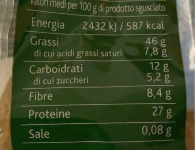 Arachidi in guscio tostate - Voedingswaarden - it