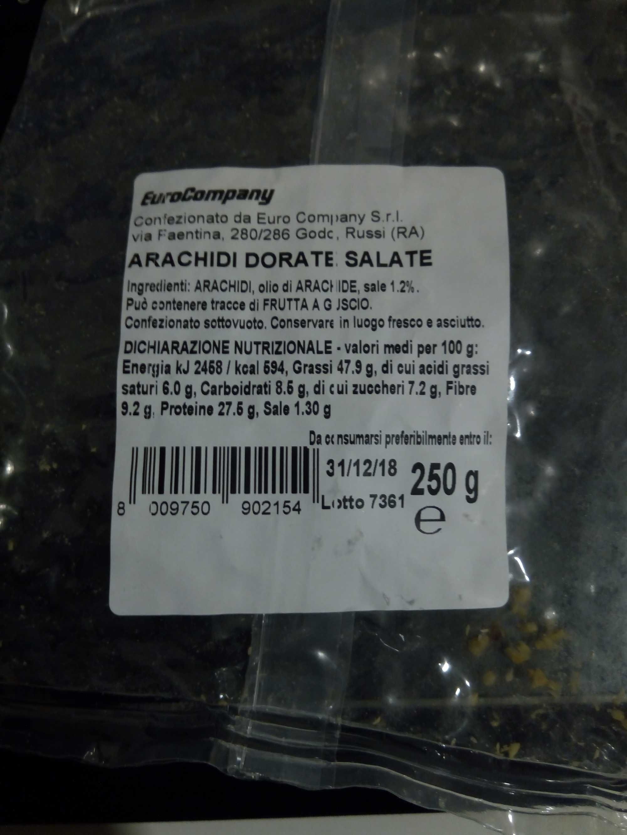 Arachidi Dorate Salate - Prodotto