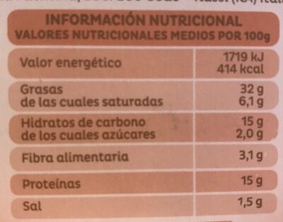Fermentino de anacardo al pimentón ahumado - Nutrition facts - es