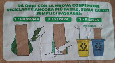 Fagiolini freschi - Istruzioni per il riciclaggio e/o informazioni sull'imballaggio