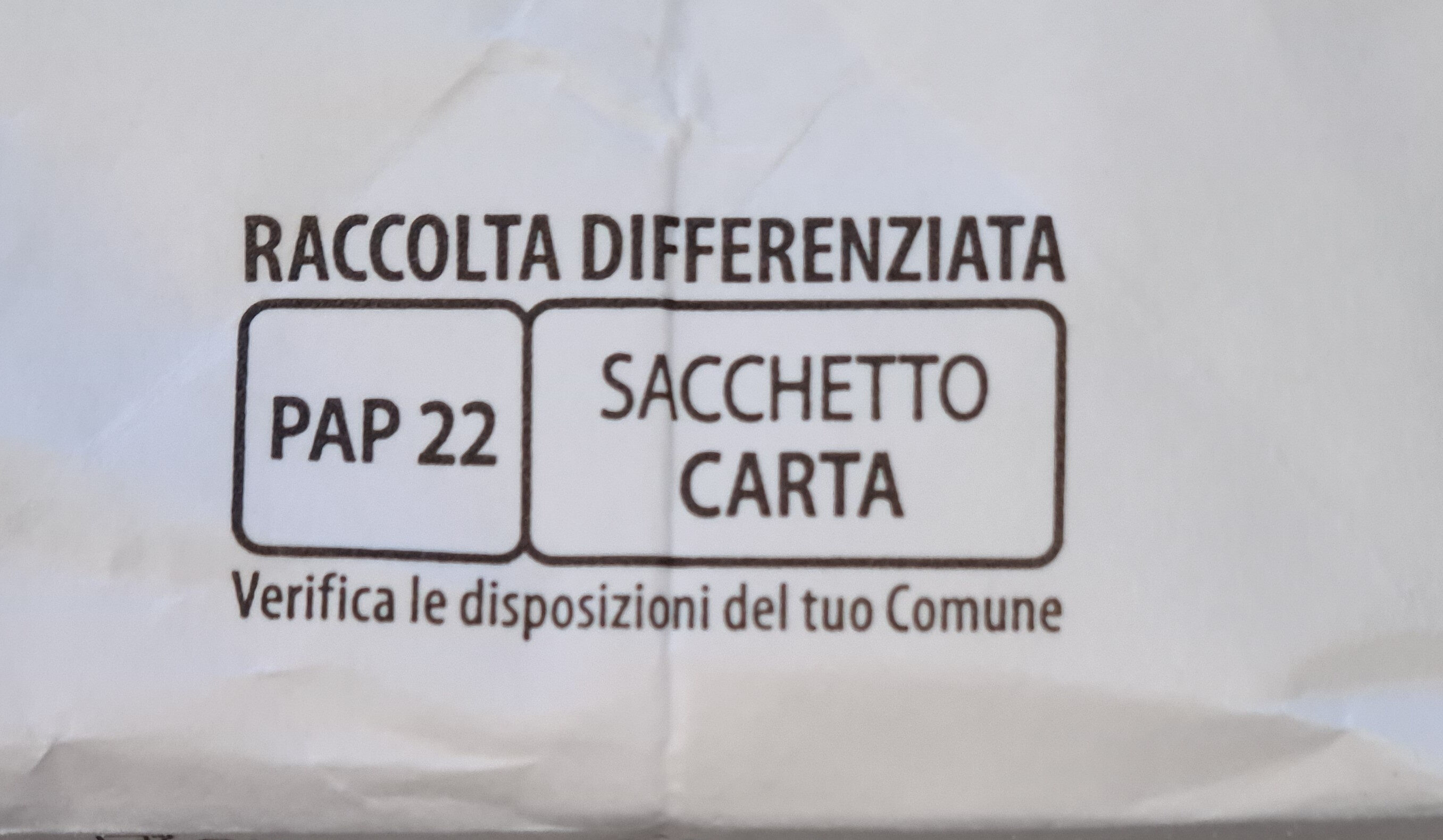 Semola rimacinata di grano duro - Recycling instructions and/or packaging information - it