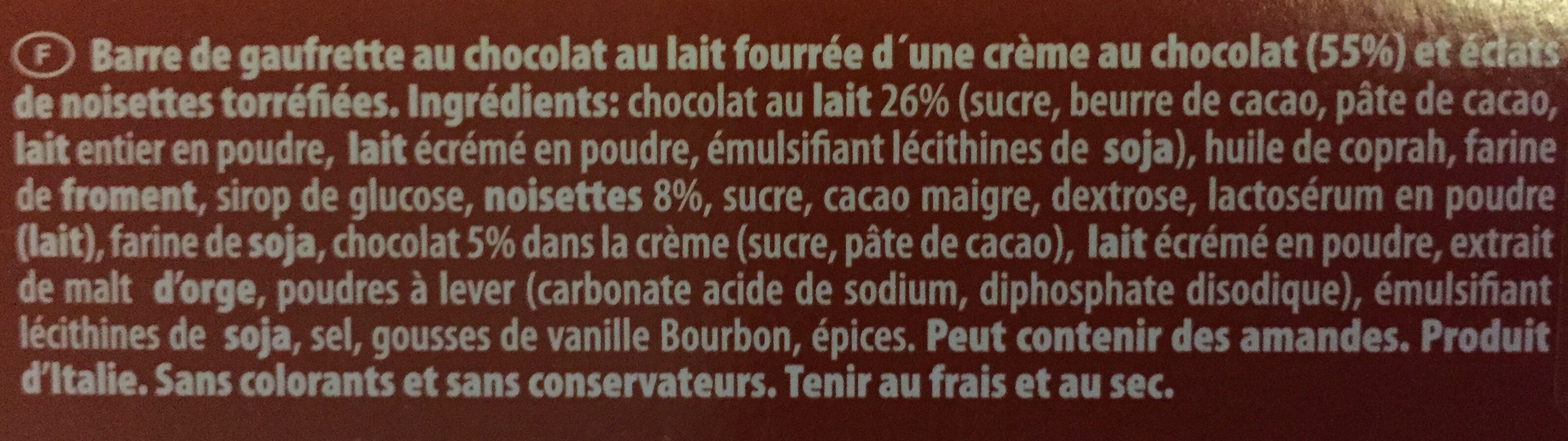 Loacker Choco &nuts - Ingredients - fr