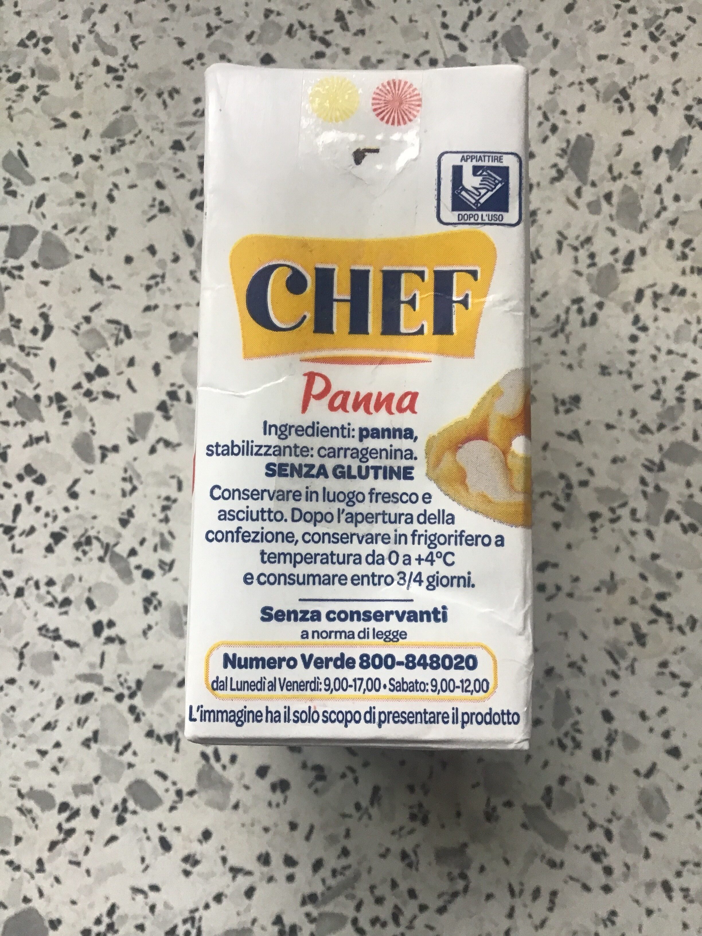 Panna Chef - Ingredienti - en