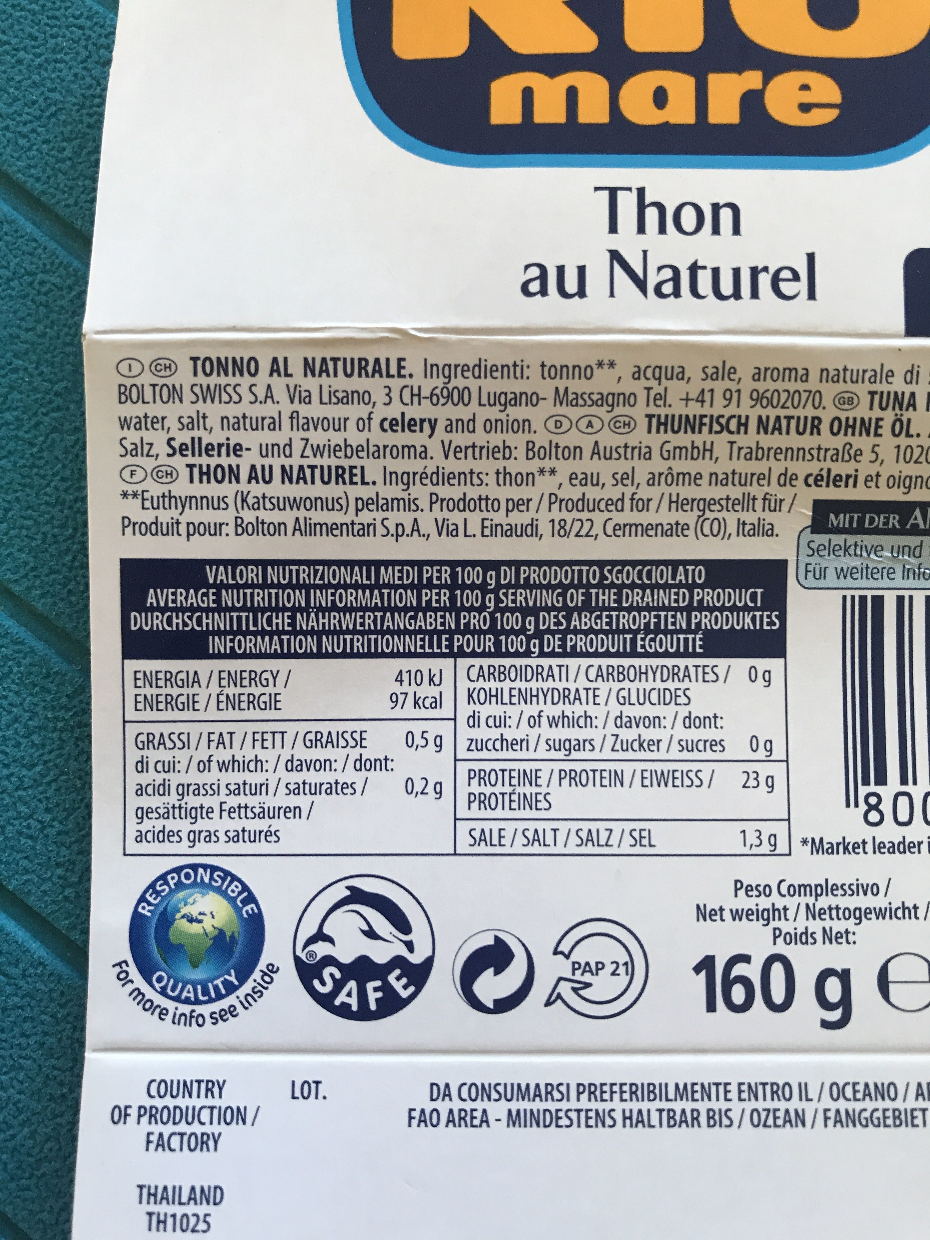 Thunfisch natur ohne Öl - Product - en