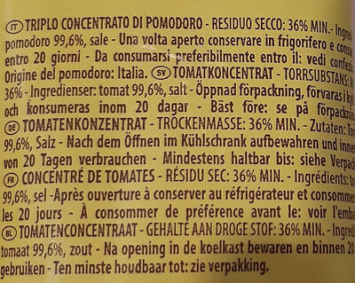 Tomatenkonzentrat - Ingredienti