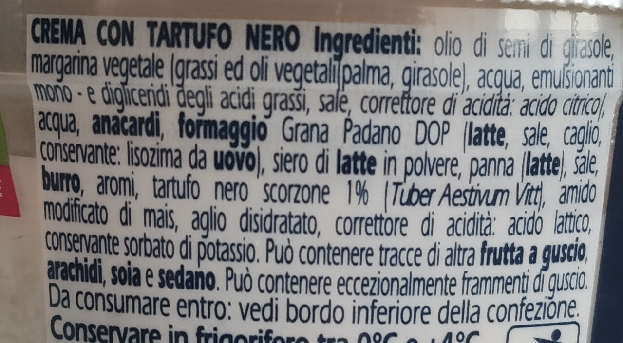 Crema al tartufo - Ingredients - it