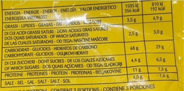Purè di patate - Nutrition facts - it