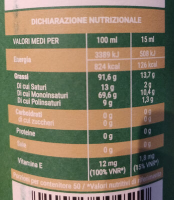 Bio 100% italiano Premium - Nährwertangaben - it