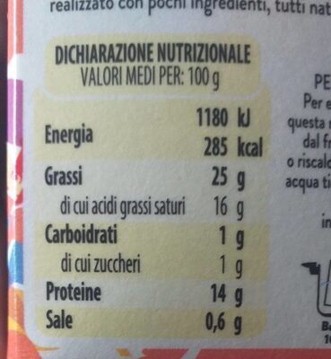 Mozzarella di latte di Bufala - Nutrition facts - fr