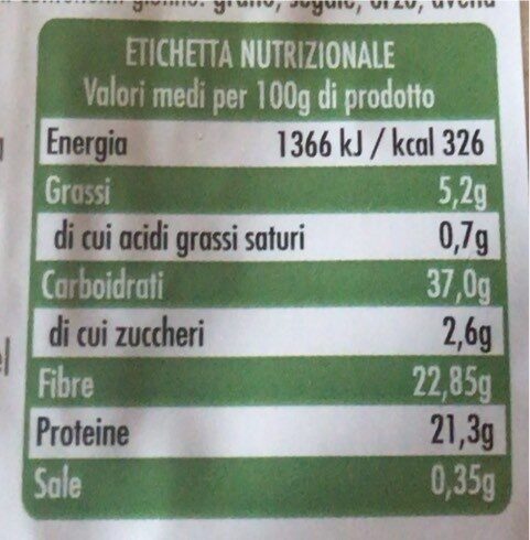 Farina di ceci - Nutrition facts - it