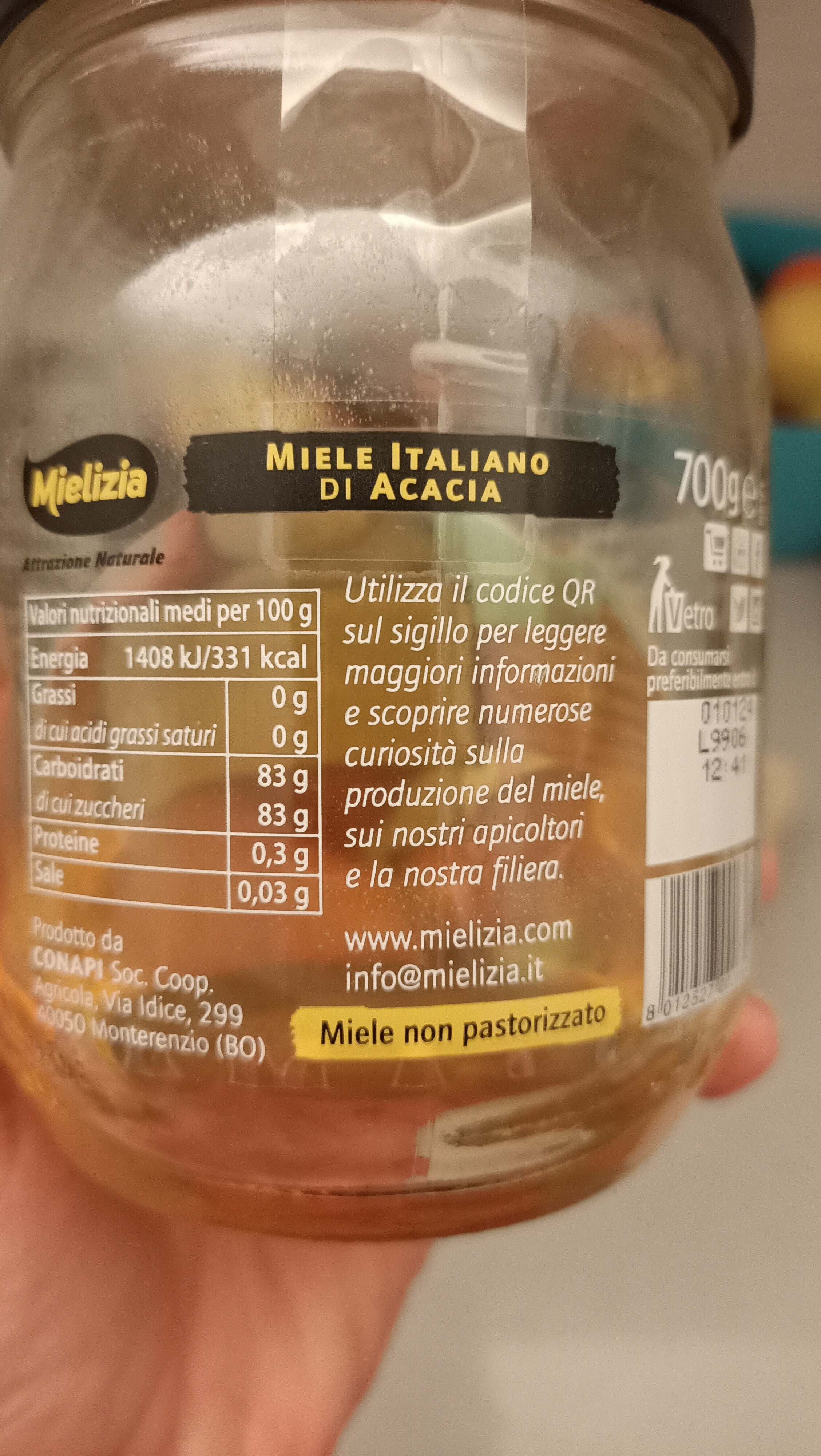 Miele italiano di acacia non pastorizzato - Ingredienti