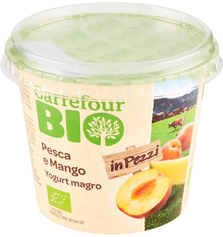 Carrefour Bio Yogurt Magro Pesca e Mango in Pezzi - Product - it