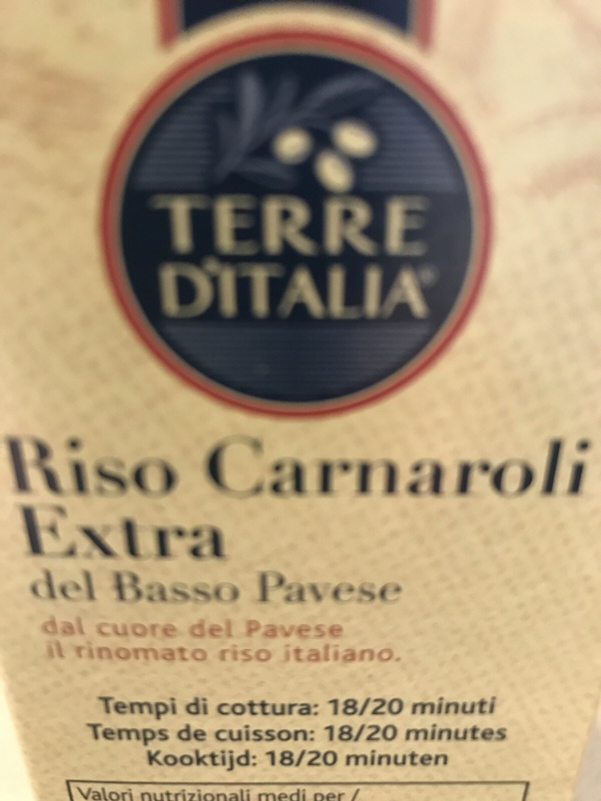 Riso Carnaroli Extra Terre D'italia 1000 - Ingredients - fr