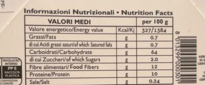 Amarelli - Informació nutricional - fr
