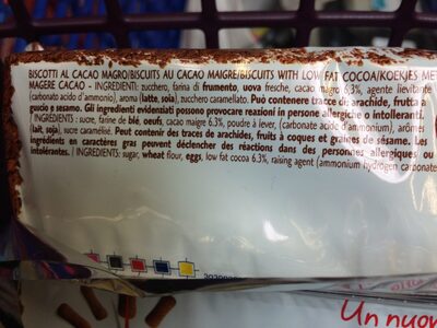 Pavesini cacao - Ingredienti