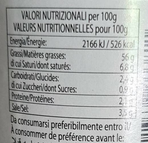 Chermuola 180g - Nutrition facts - fr