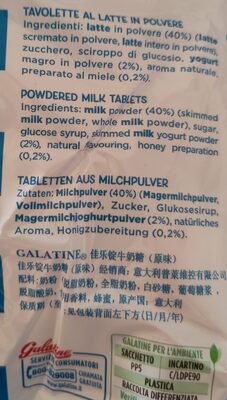 Galatine - Ingredienser - it