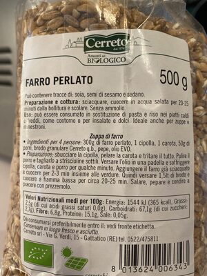 Farro Perlato - Ingredients - it