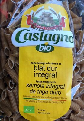 Penne Whole Wheat Pasta (Castagno) - Tableau nutritionnel