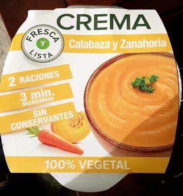 Crema De Calabaza Y Zanahoria - Produit
