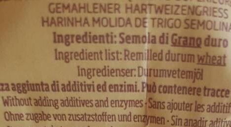Mehl Semola - Ingredientes - de