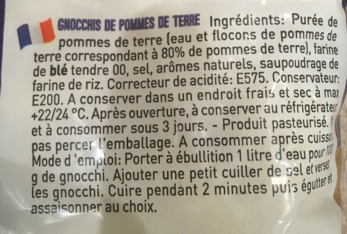 Gnocchi Di Patata, Natur - Ingredients - fr