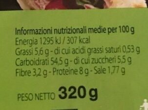 Pan di sfoglia - Tableau nutritionnel - it
