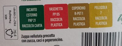 SaiChé vellutata con zucca, ceci e peperoncino - Istruzioni per il riciclaggio e/o informazioni sull'imballaggio