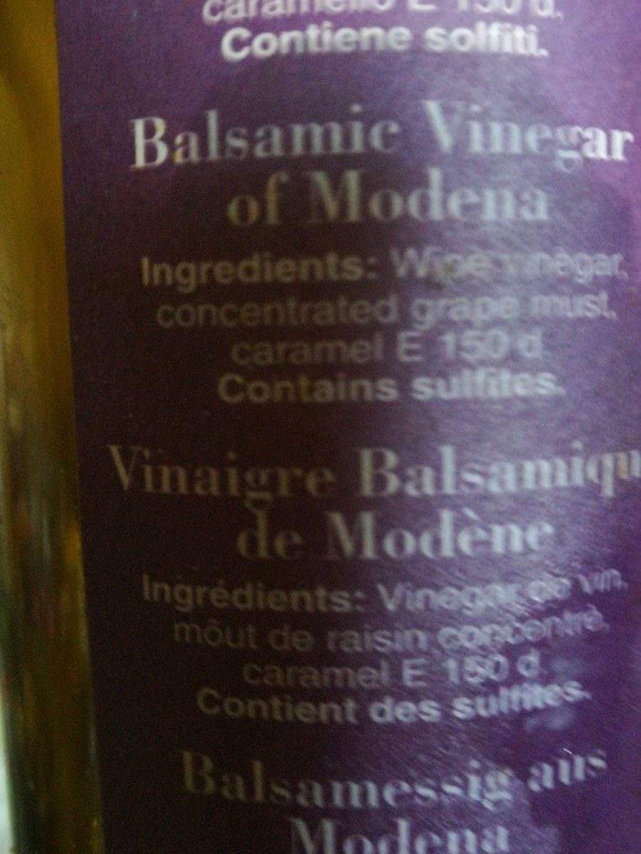 Vinaigre Balsamic Di Modena - Ingrédients