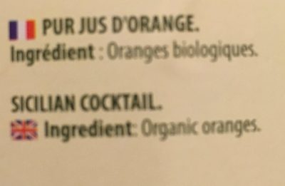 Jus D'orange - Ingrédients