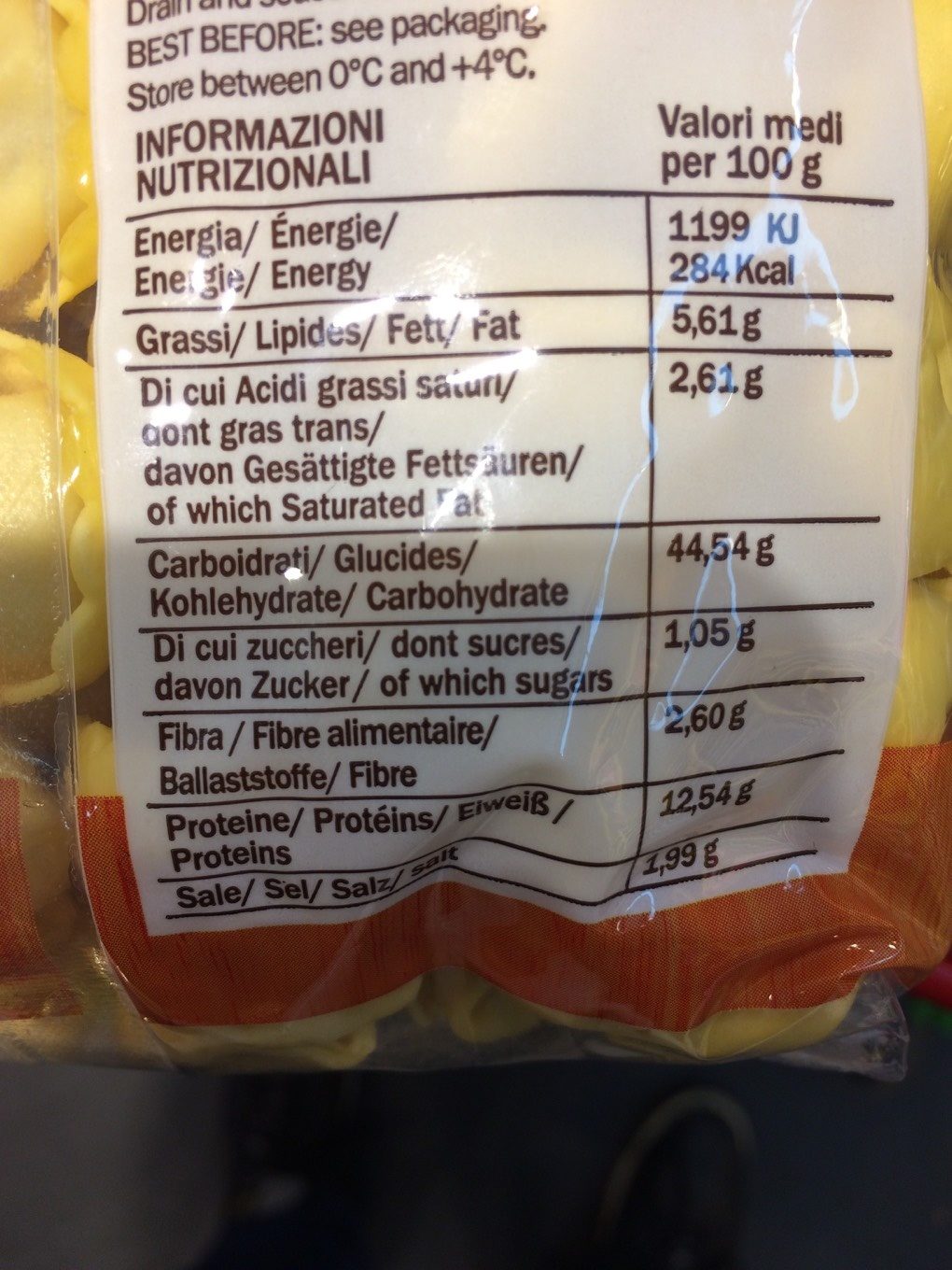 Gnocchi au jambon ru - Nutrition facts - fr