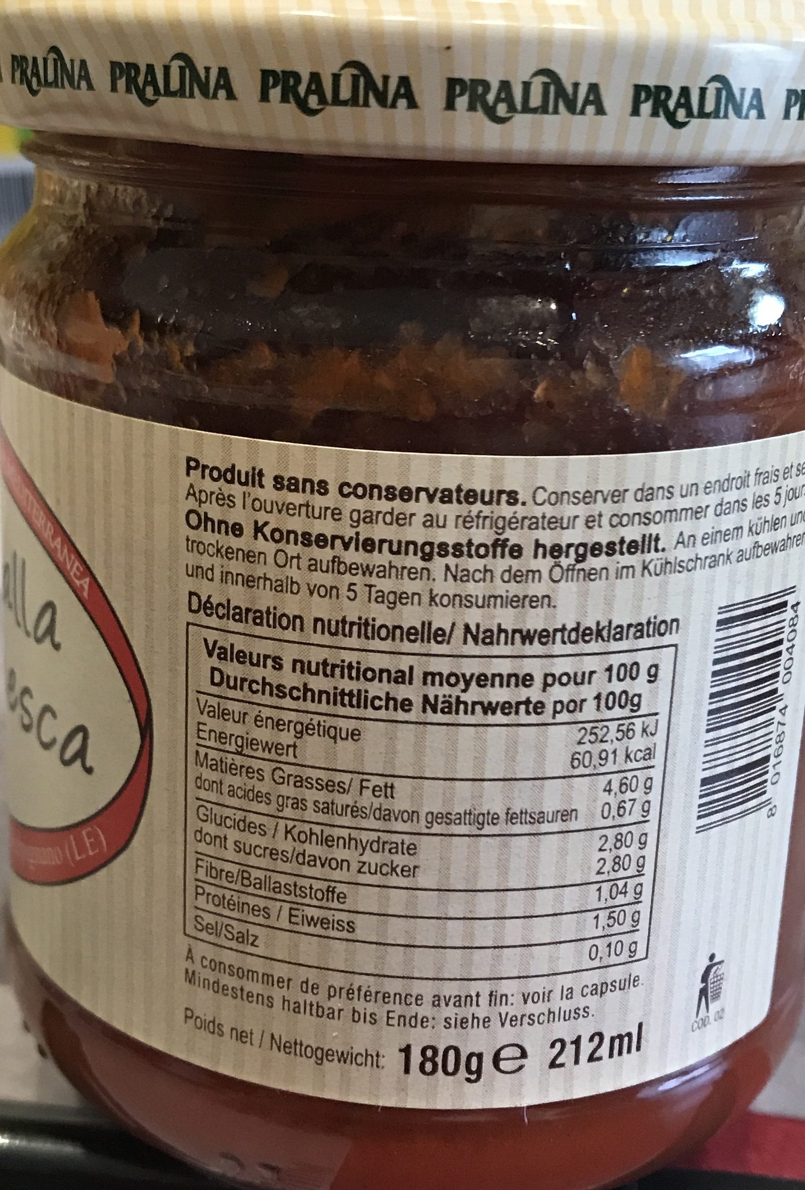 Sauce Puttanesca - Ingredients - fr