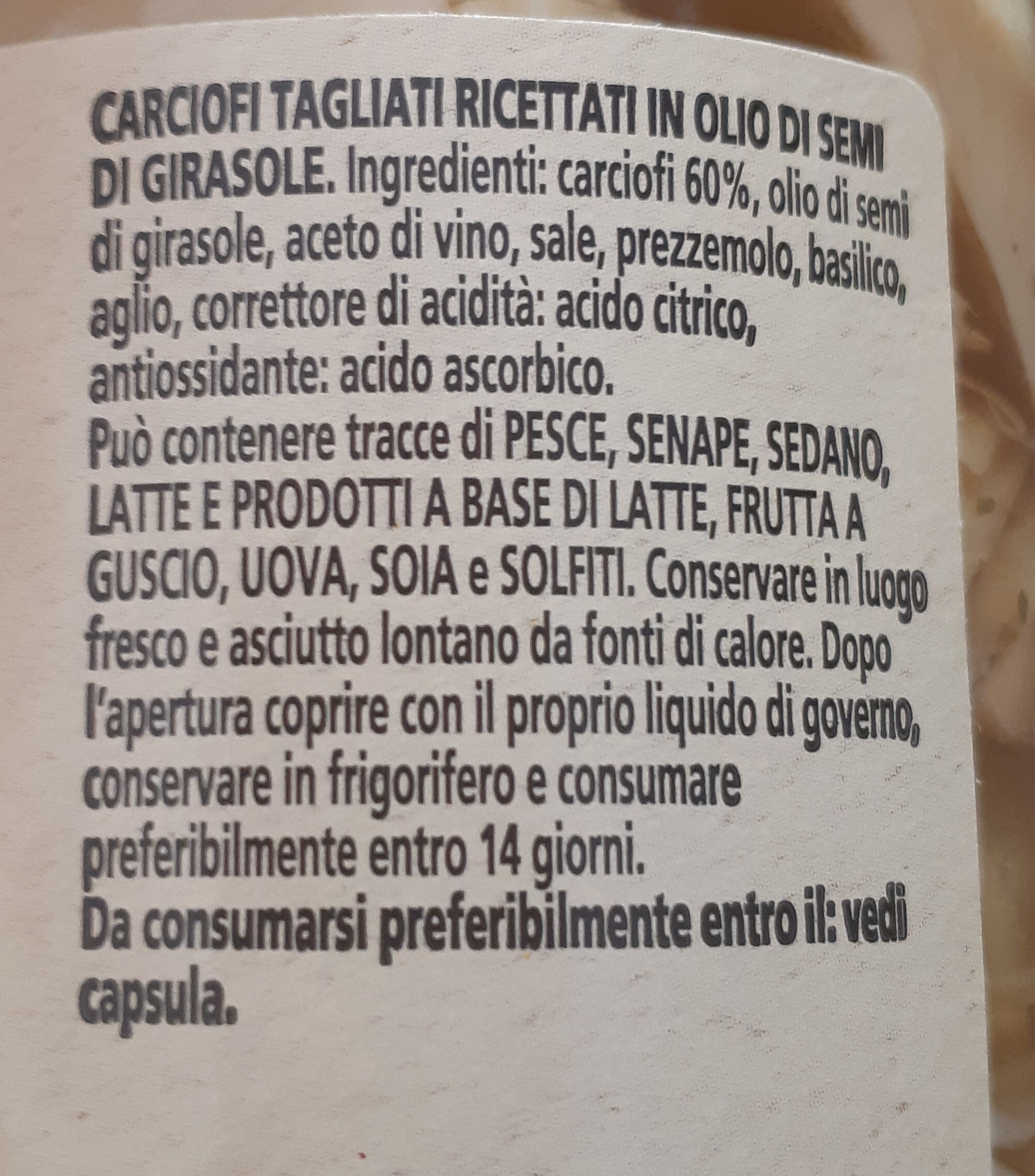 Carciofi alla contadina - Ingredients - it