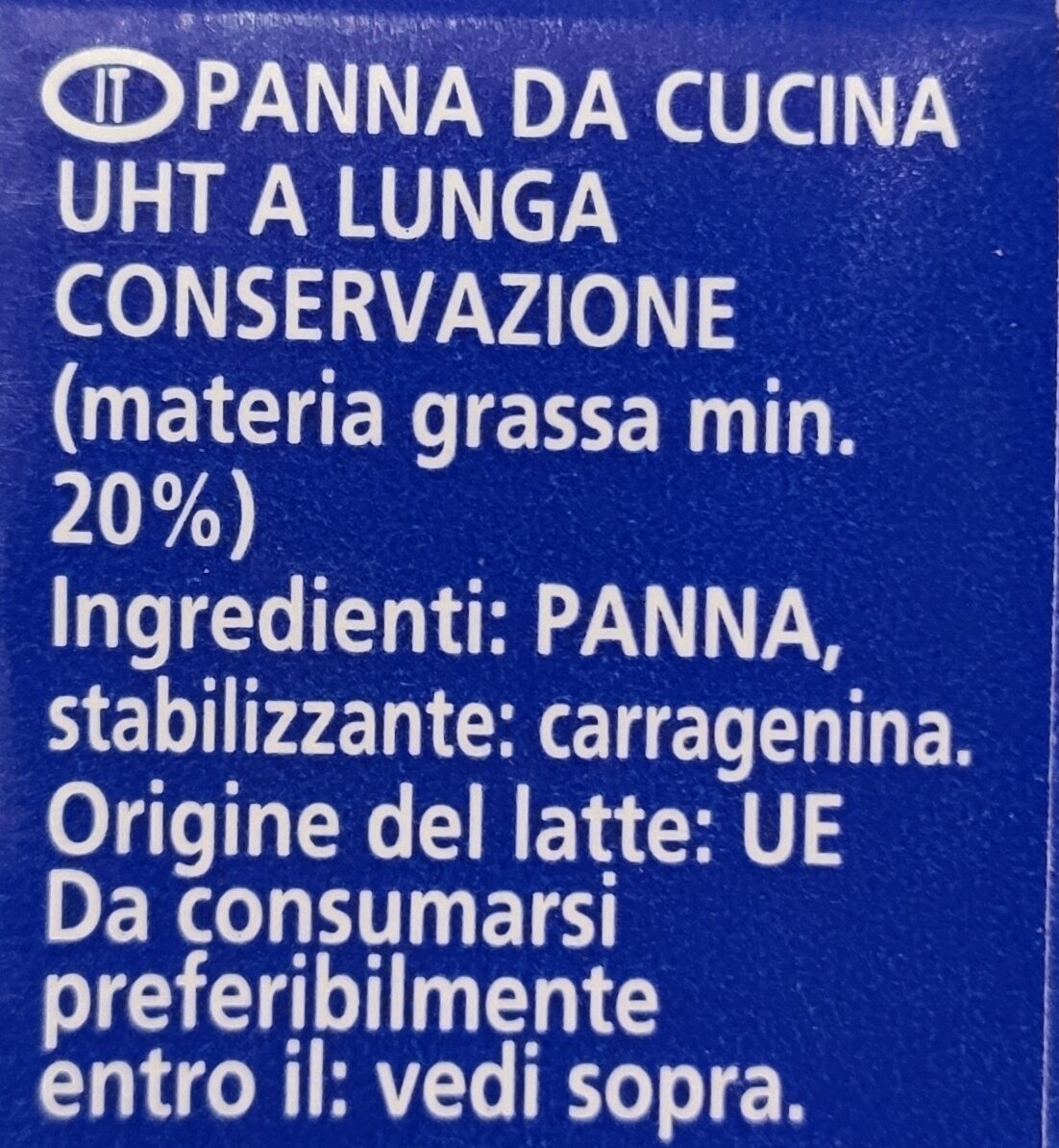Land: Italian " - Ingredienser - it