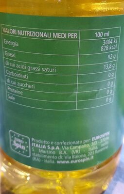 Olio di semi vari - Información nutricional - it