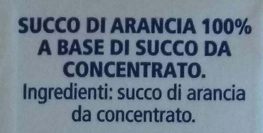 100 % Succo Arancia - Ingredients - it