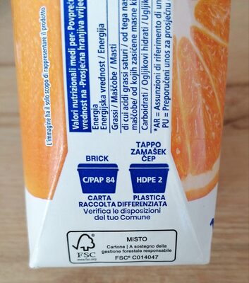 100 % Succo Arancia - Recycling instructions and/or packaging information - it
