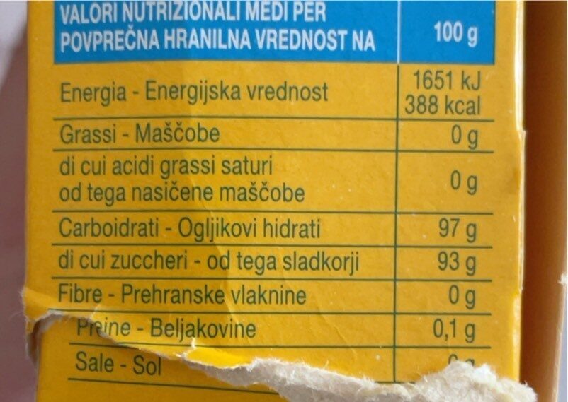 Camomilla solubile al limone - Näringsfakta - it