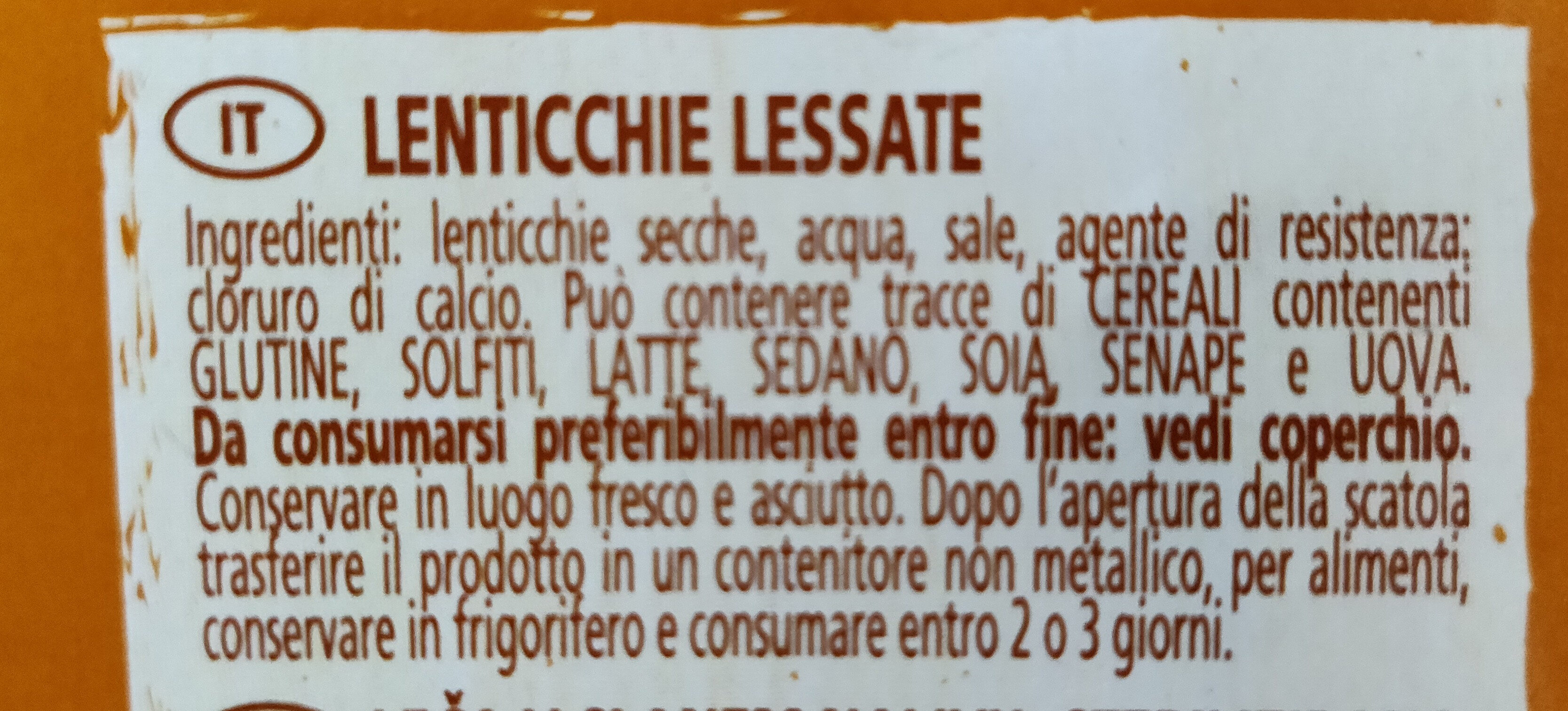 Lenticchie - Ingredienser - it