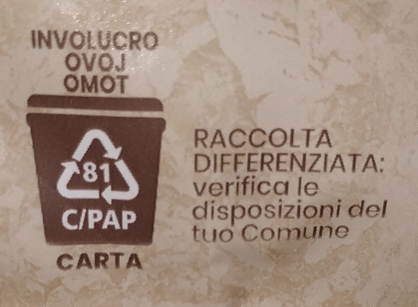 i frollini con grano saraceno - Recycling instructions and/or packaging information - it