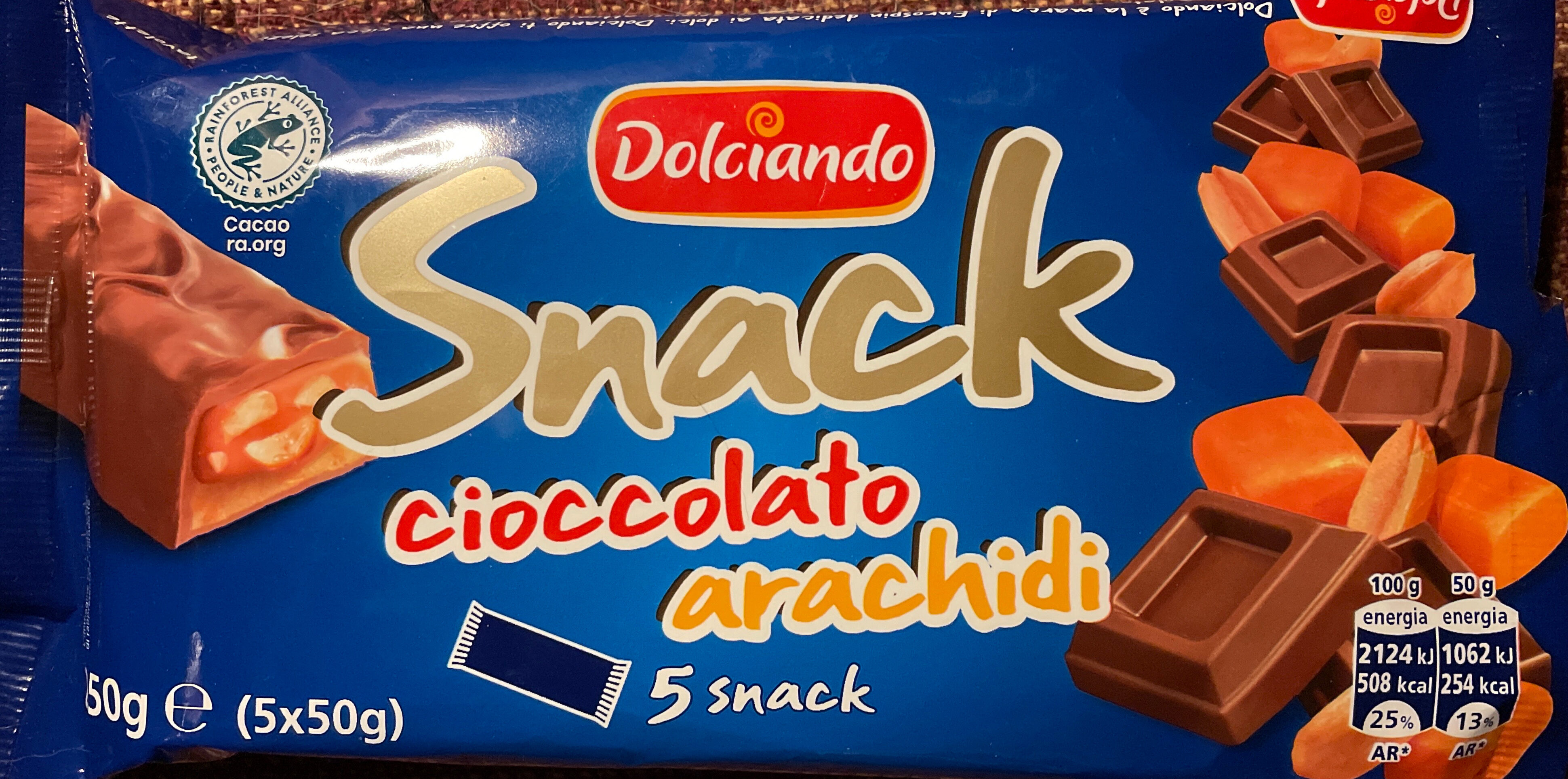 Snack cioccolato arachidi - Istruzioni per il riciclaggio e/o informazioni sull'imballaggio