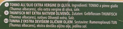 Tonno all'olio extravergine di oliva - Ingredienti