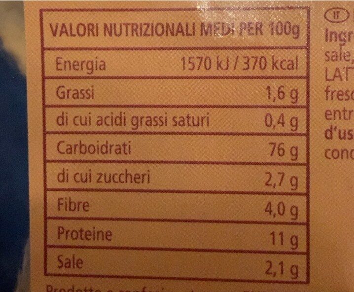 Freselle - Nutrition facts - it