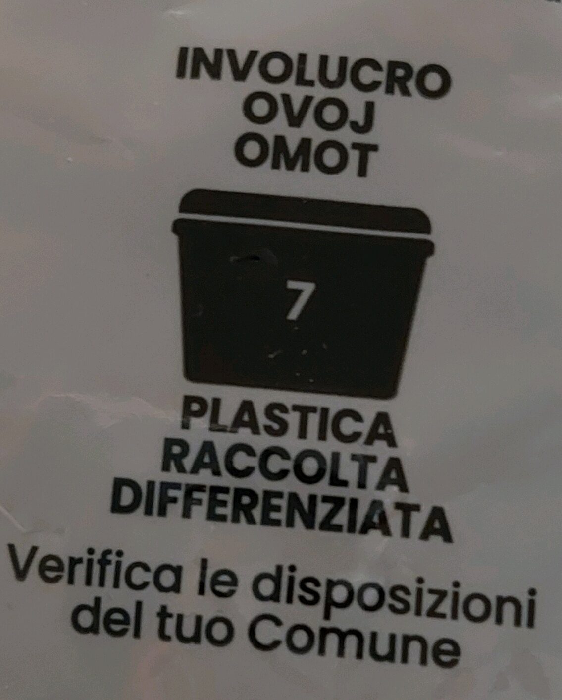 Mandorle sgusciate - Istruzioni per il riciclaggio e/o informazioni sull'imballaggio