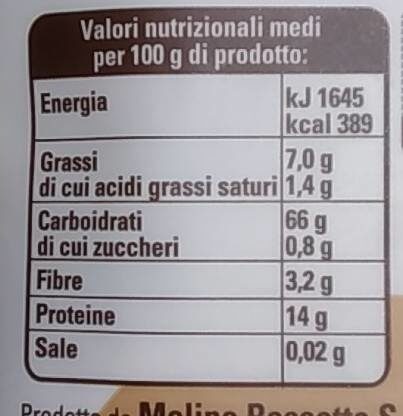 Farina di avena - Nutrition facts - it